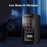 18-Bottle Compressor Wine Cooler with Glass Door