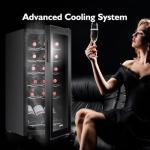 18-Bottle Compressor Wine Cooler with Glass Door