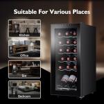 18-Bottle Compressor Wine Cooler with Glass Door
