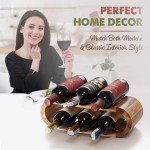 Wooden Countertop Wine Rack for 6 Bottles