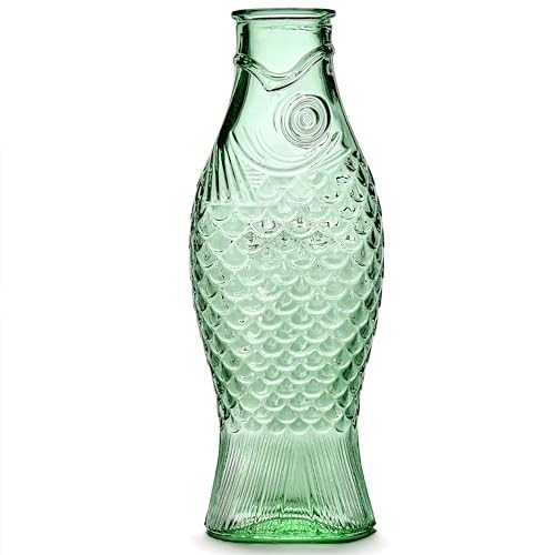Stylish Green Glass Pitcher for Wine & Drinks