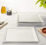 Fortessa Fortaluxe SuperWhite 12-Inch Square Plates Set