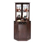 5-Tier Corner Bar Cabinet for Wine Storage