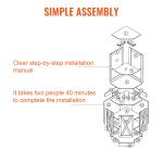 5-Tier Corner Bar Cabinet for Wine Storage