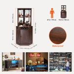 5-Tier Corner Bar Cabinet for Wine Storage