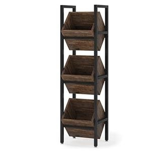 Tribesigns 3-Tier Wooden Freestanding Wine Rack