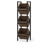 Tribesigns 3-Tier Wooden Freestanding Wine Rack