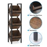 Tribesigns 3-Tier Wooden Freestanding Wine Rack