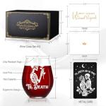 Gothic Skull Wine Glass Set for Couples