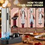 Cordless Electric Wine Opener Gift Set