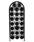 Black Arched Metal Wine Rack for 23 Bottles