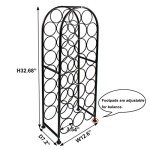Black Arched Metal Wine Rack for 23 Bottles