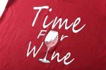 Wine Glass Printed Women's Pajama Set, Red