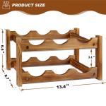 6-Bottle Wooden Wine Rack - Space-Saving Design