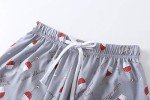 Wine Glass Printed Women's Pajama Set, Red