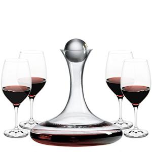 Handblown Crystal Decanter Gift Set with Glasses