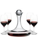 Handblown Crystal Decanter Gift Set with Glasses