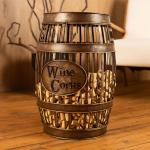 Wine Barrel Table with Cork Catcher Storage