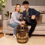 Wine Barrel Table with Cork Catcher Storage