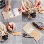 12 Pack Burlap Wine Bags with Gift Tags