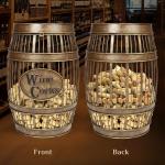 Wine Barrel Table with Cork Catcher Storage