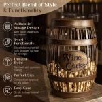 Wine Barrel Table with Cork Catcher Storage