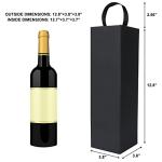 Black Wine Gift Box with Handle and Magnetic Closure