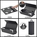 Black Wine Gift Box with Handle and Magnetic Closure