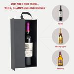 Black Wine Gift Box with Handle and Magnetic Closure