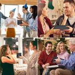 Black Wine Gift Box with Handle and Magnetic Closure