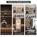 Modern Wall-Mounted Wine Rack with LED Lights