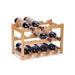 Bamboo 3-Tier Wine Rack for 12 Bottles