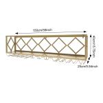 Wall-Mounted Metal Wine Rack with Glass Holder