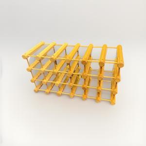 24-Bottle Freestanding Solid Wood Wine Rack