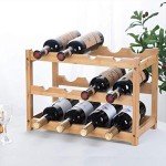 Bamboo 3-Tier Wine Rack for 12 Bottles