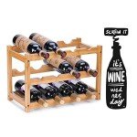 Bamboo 3-Tier Wine Rack for 12 Bottles