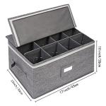 Wine Glass Storage Cases for 12 Glasses - Grey