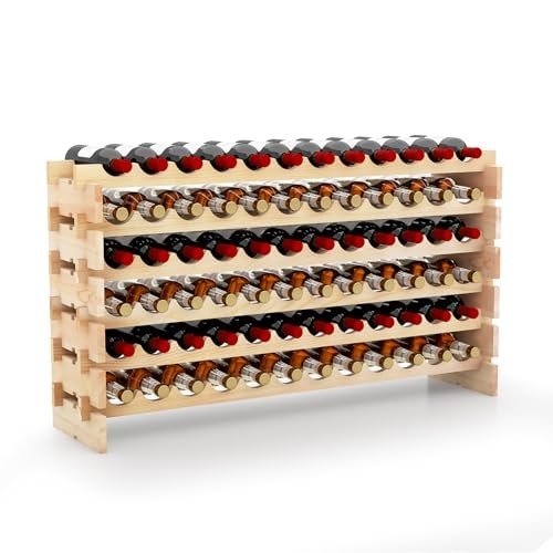 72-Bottle Stackable Modular Wine Rack System