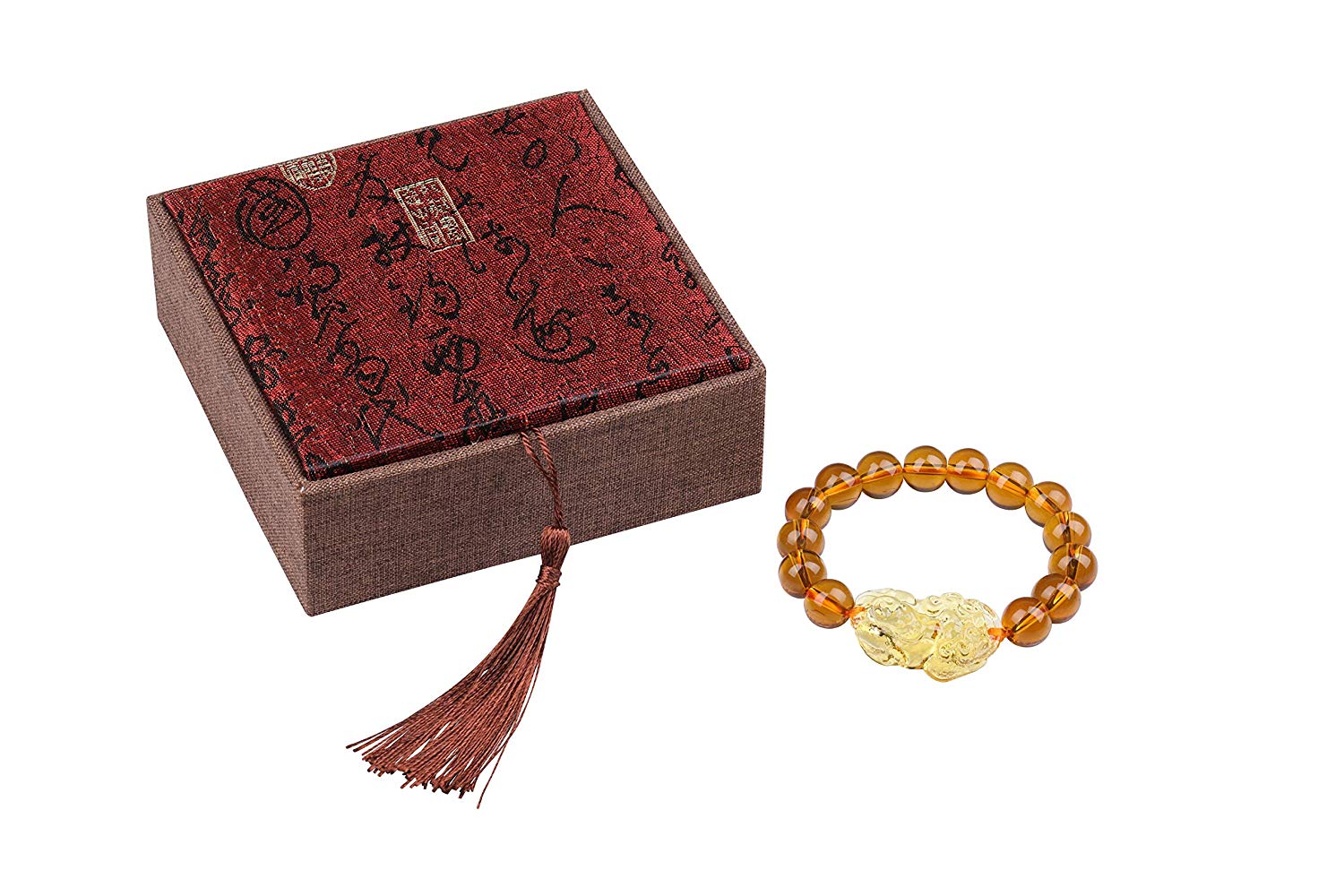 Citrine Crystal Pi Xiu Bracelet for Wealth & Luck