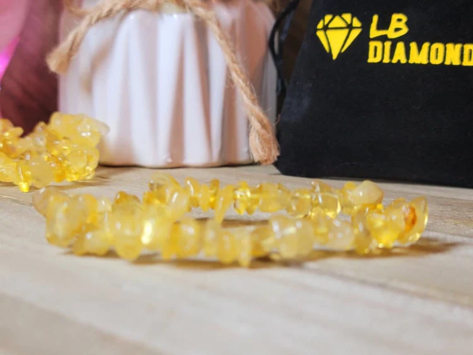 Handmade Citrine Crystal Stretch Bracelet