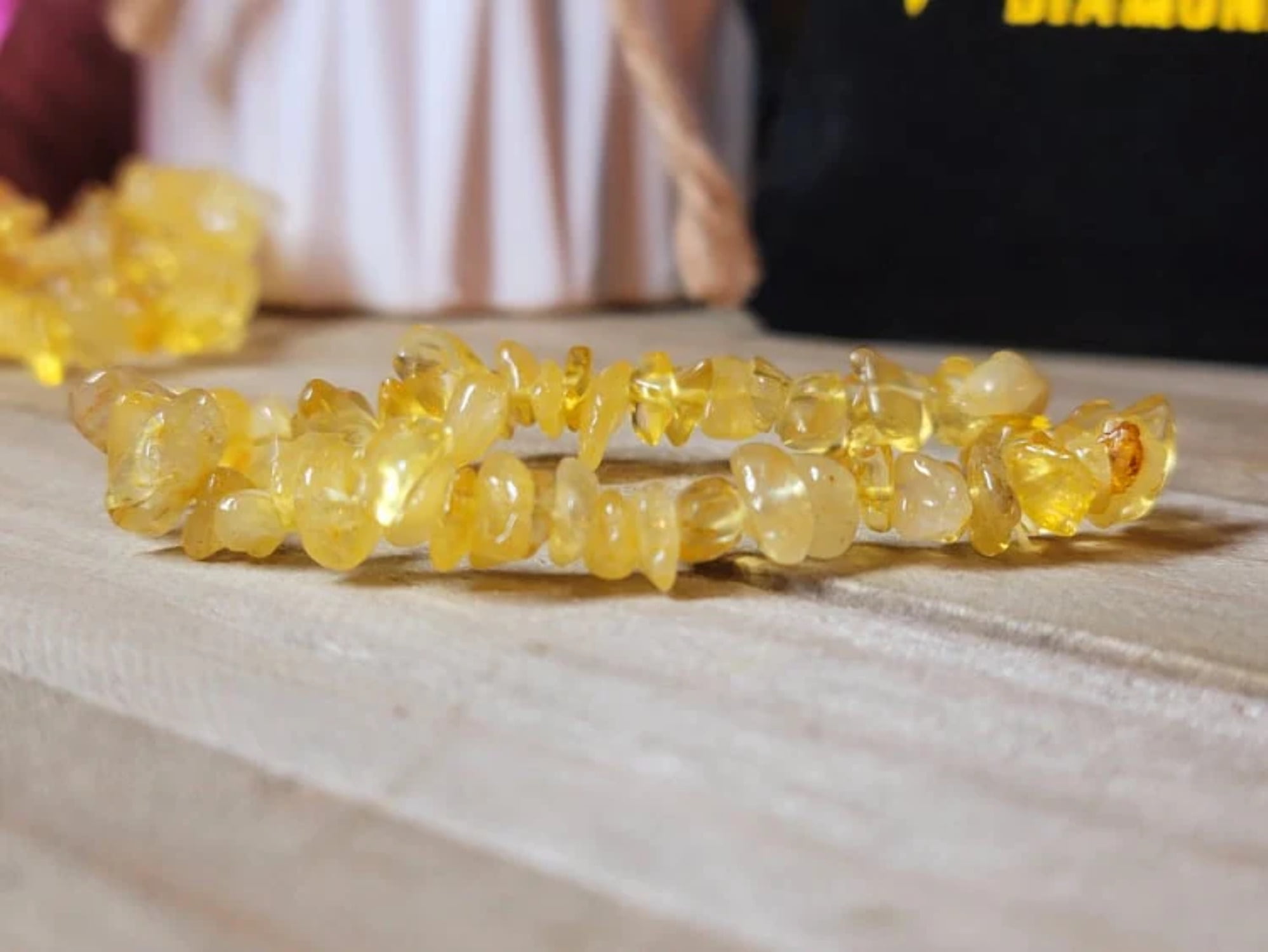 Handmade Citrine Crystal Stretch Bracelet