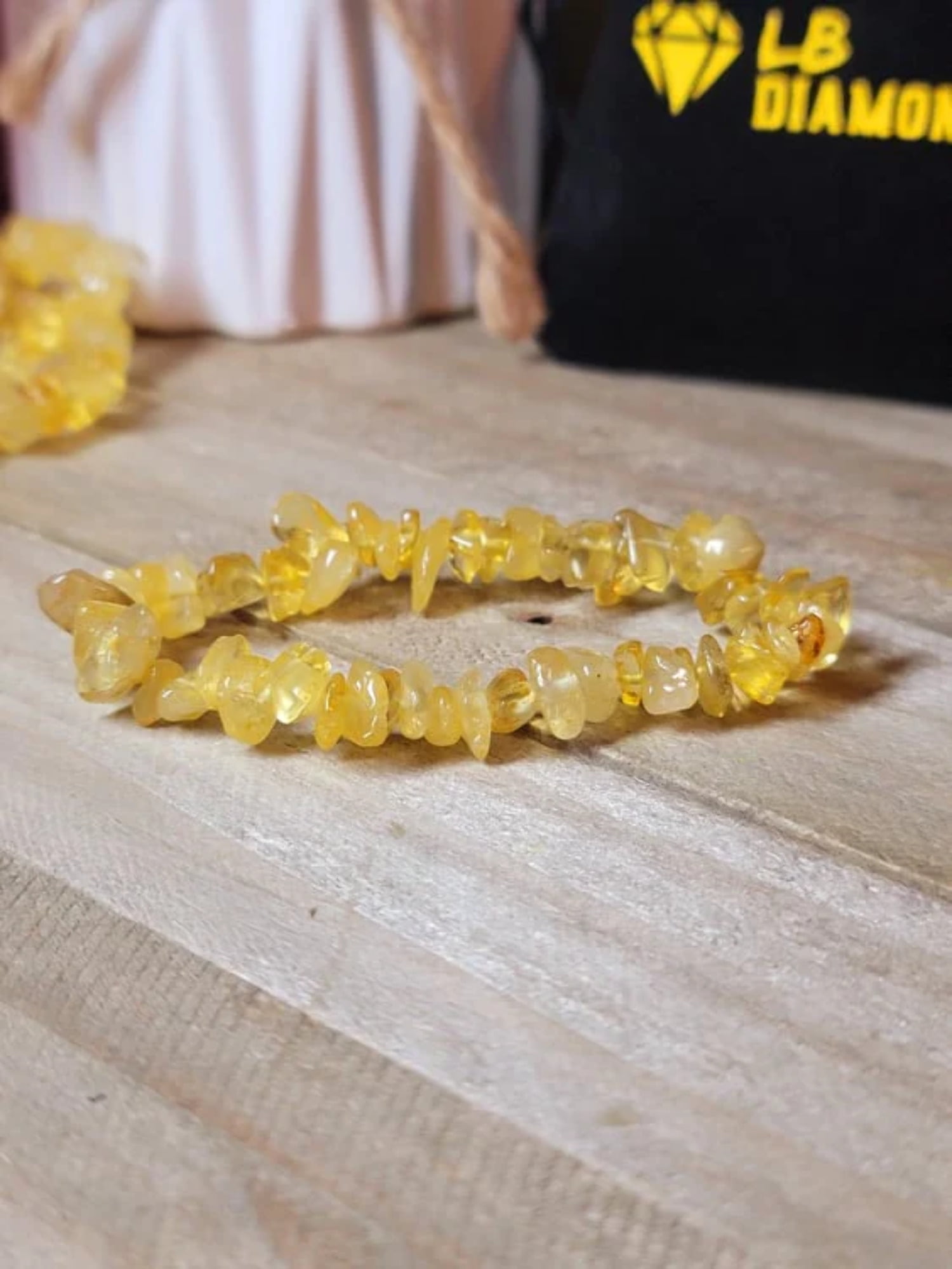 Handmade Citrine Crystal Stretch Bracelet