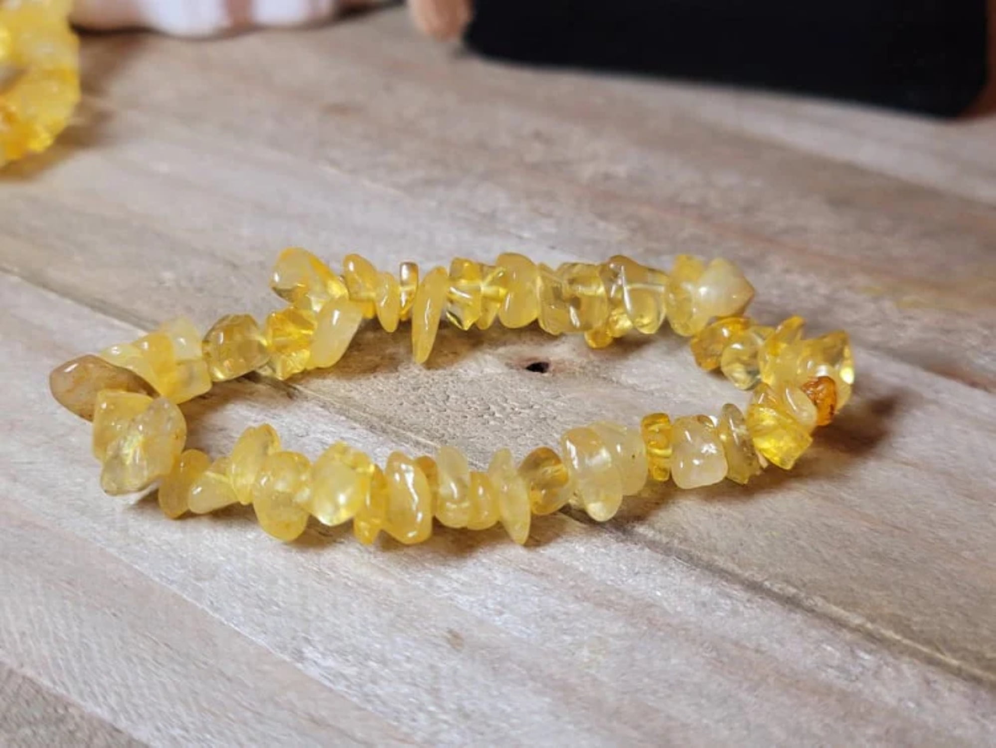 Handmade Citrine Crystal Stretch Bracelet