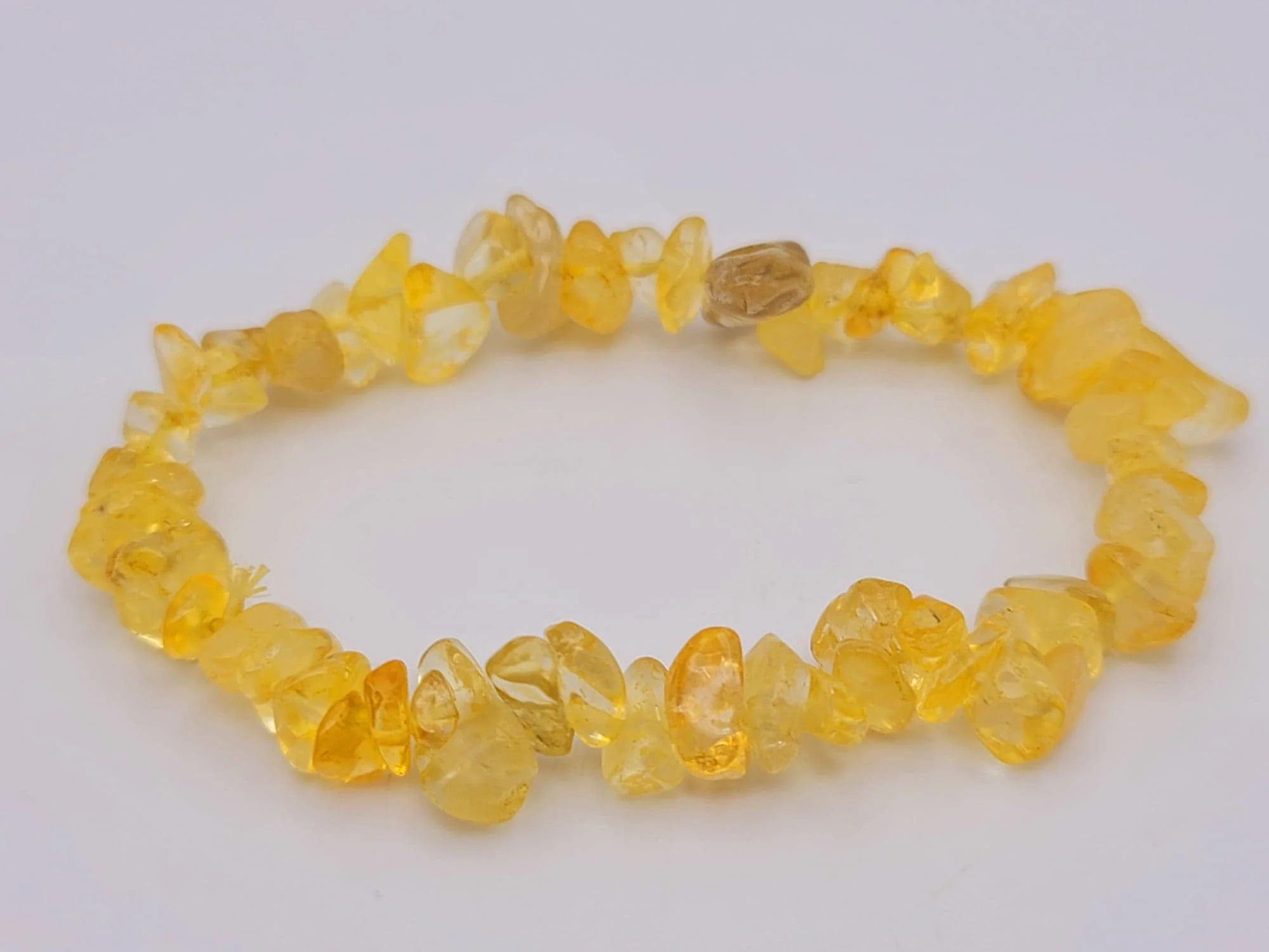 Handmade Citrine Crystal Stretch Bracelet