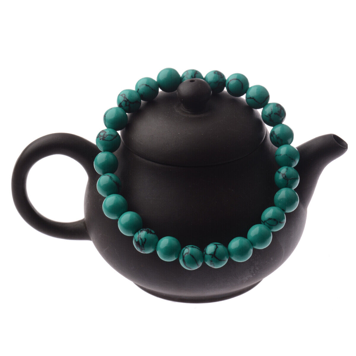 8MM Lake Blue Gemstone Bracelet for Men and Women