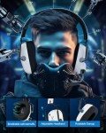 Vakedy Wireless Gaming Headset with Microphone - White