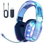 BENGOO Wireless Gaming Headset with RGB Lights
