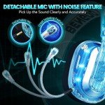 BENGOO Wireless Gaming Headset with RGB Lights