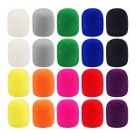 20 Pack Foam Microphone Covers for DJs and Karaoke