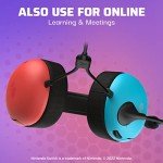 Shure Microphone-Compatible Gaming Headset - Blue & Red